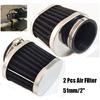 2 Pcs 51mm 2inch Air Intake Filter Cleaner Pod For Universal Motorcycle Reble