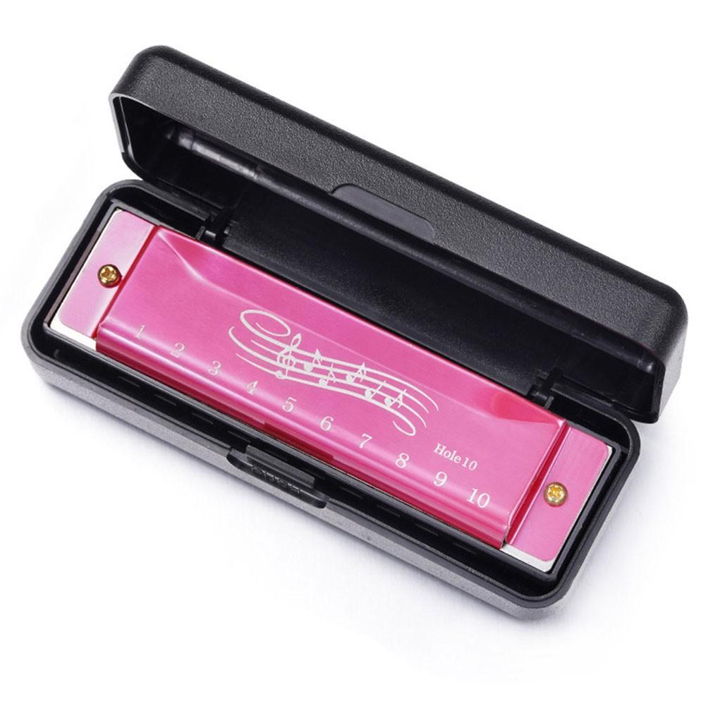 10 LOCH MUNDHARMONIKA Mundharmonika LEICHT ZU LERNEN Folk World