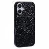 For iPhone 16 Plus Case TPU+PC Sparkling Glitter Phone Back Cover