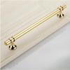 Furniture handle, metal railing for cabinet drawers, gold gloss, screws 128mm