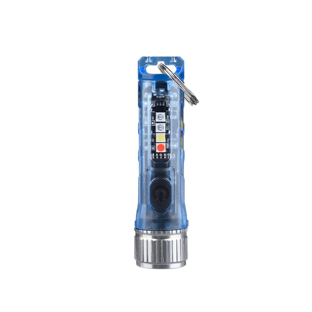 Mini Keychain Flashlight TYPE-C Fast Charging Multi-function IP66 Waterproof Fluorescent Magnetic Warning Camping Flashlight