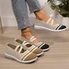 Fashion 2025 New Striped Knitted Platform Sneakers Women Breathable Mesh Non Slip Sports Shoes Woman Comfort Slip On Walking Shoes Mujer