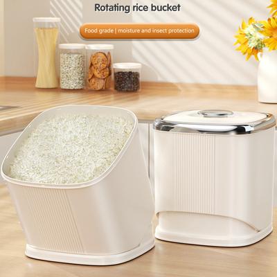 Rice Dispenser PP Airtight Moisture Proof With Measuring Cup For Home Kitchen Restaurant Storage Organization