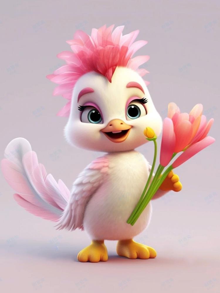 Cute Chicken Animal Full Round Square 5d Diy Diamond Painting Chicken Jewelry Embroidery Cross Embroidery Decorative Gift