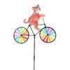 Yard Lawn Decor Animal Bicycle Wind Spinner Bee Outdoor Windmill Durable Bicycle Windmill