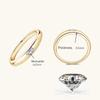 Simple   CopperVVS D Color Moissanite Finger Ring Women Engagement Wedding Rings Gold Plated Fine Jewelry