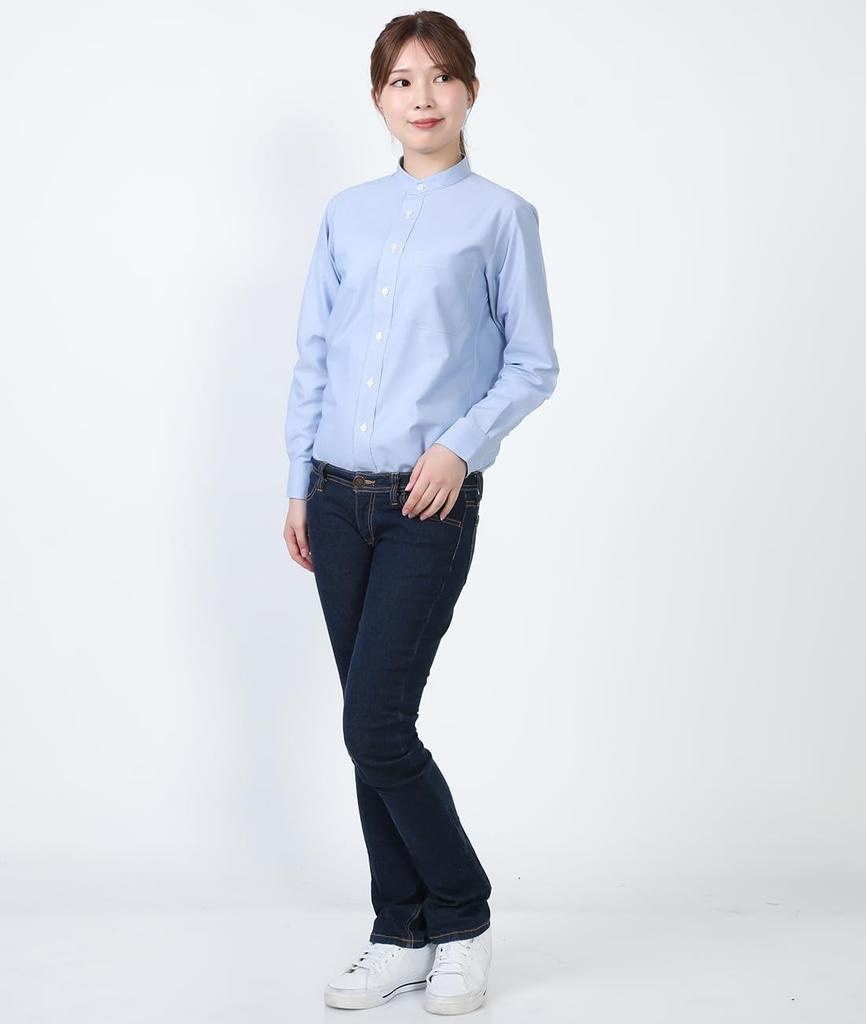 Seven Uniform GH7021-3 Sax 3L Long Sleeve Stand Collar Shirt with Oxford Closure, Restaurant Uniform