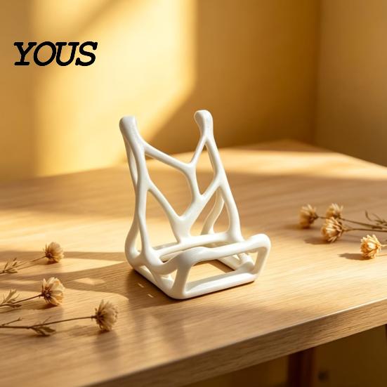 Stable Phone Support Mobile Holder, 3D-Printed Skeleton-Inspired Stand, Thin Lightweight Desk Stand Decorative Ornament for Bedside Living Room