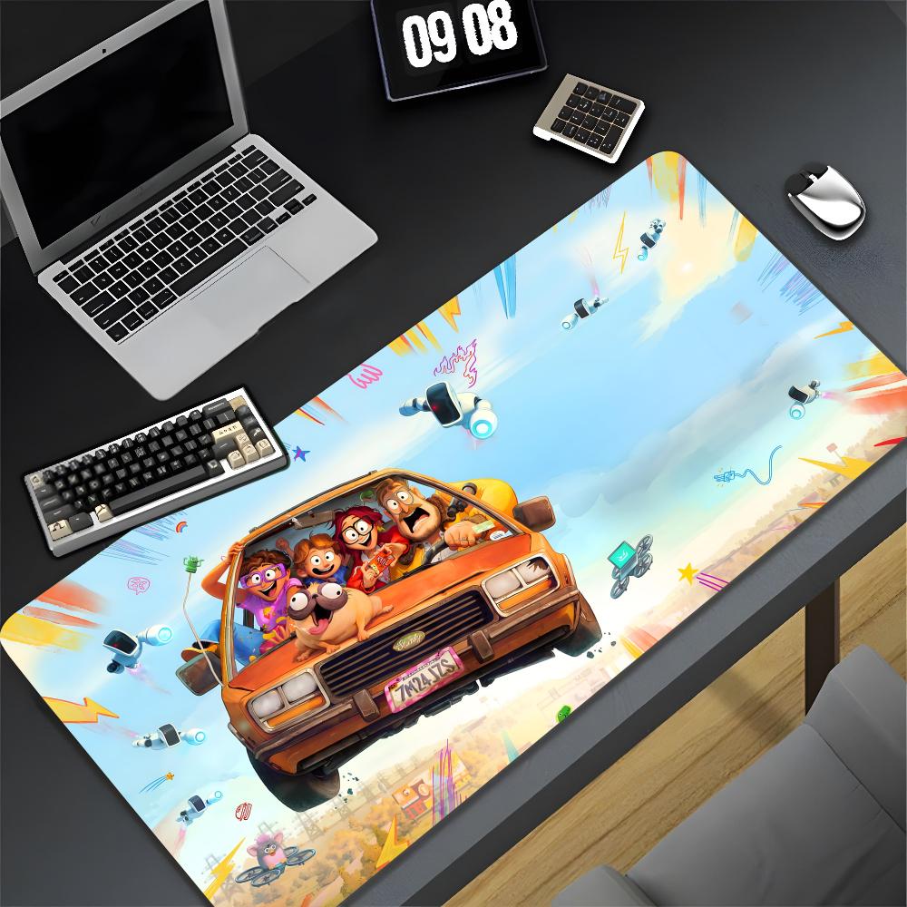 

The Mitchells vs. the Machines Mouse Pad XXL Gamer Gaming PC Computer Otaku Locking Edge DIY Customized Photo Laptop Notebook De 600x300x2mm