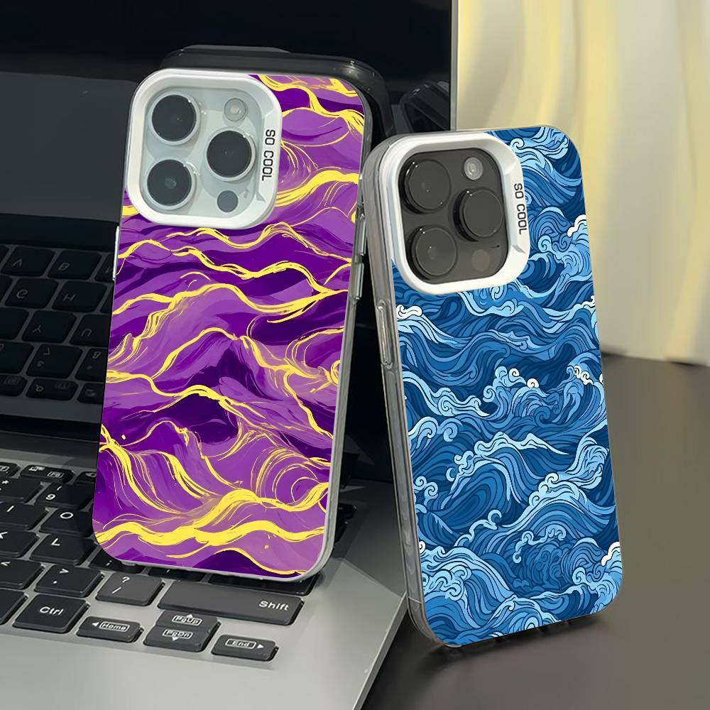 Interesting patterns phone case for iPhone 17 17Air 16 15 14 13 12 11 Pro Max Plus Colorful Silver