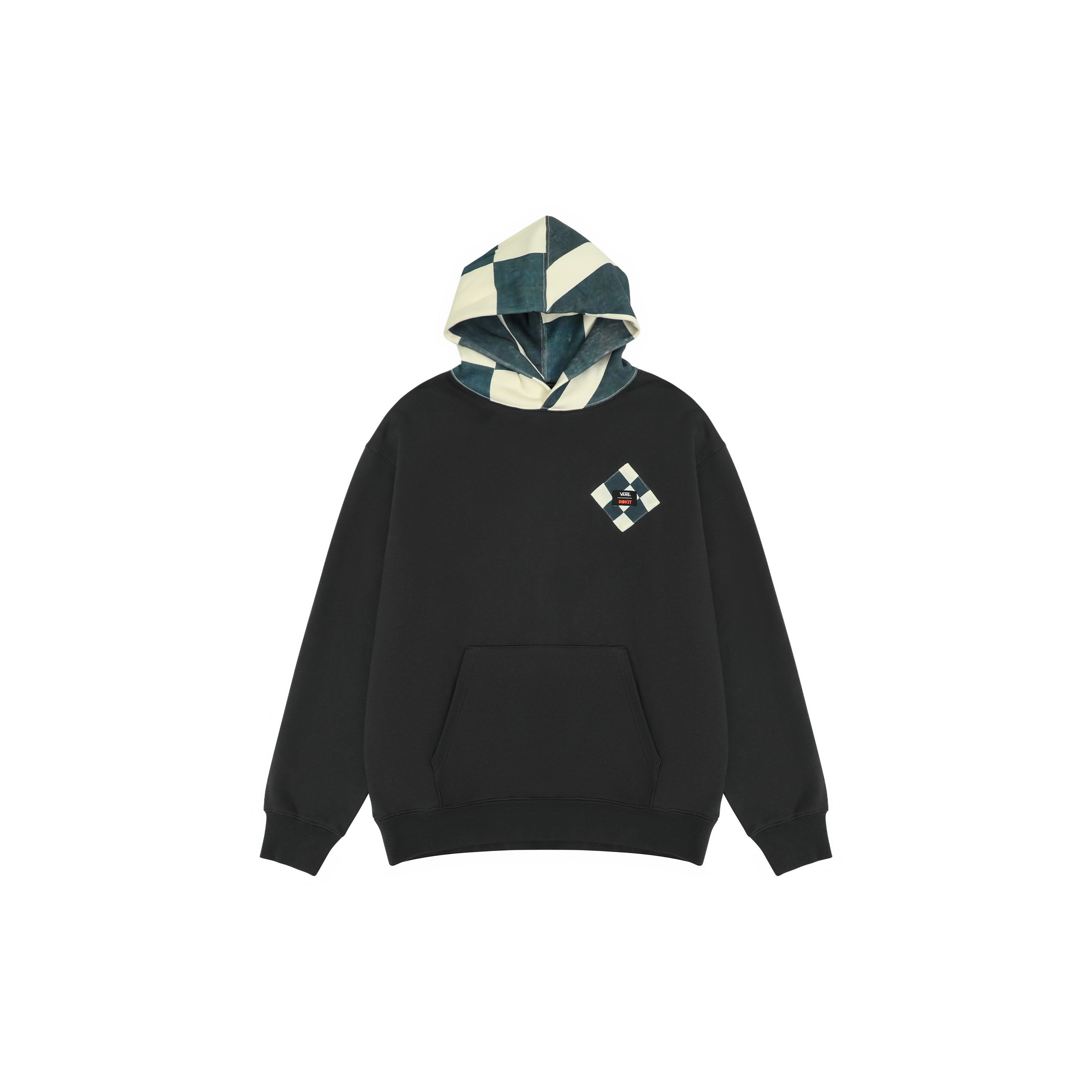 

Толстовка с капюшоном и логотипом Vans X Rokit в стиле пэчворк, топы унисекс, черный VN0005X86RJ M