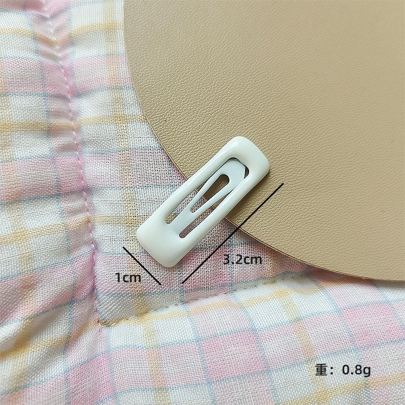Mini-Quadrat-Klammer 3cm Süße BB-Klammer Bonbonfarbe Sommer Kinder abgebrochene Haare Macaronfarbe Seitenklammer Haarnadel Haarschmuck