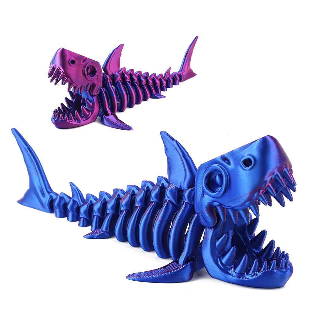 3D Printed Shark with Movable Joints and Free Swinging Creative Toy Decoration Gift