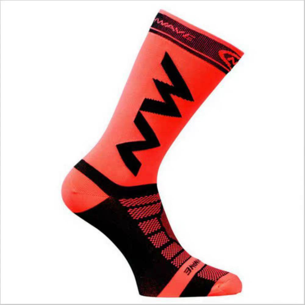 

Cross-Border Outdoor Compression Cycling, Running, and Mountaineering Socks Bare package красный
