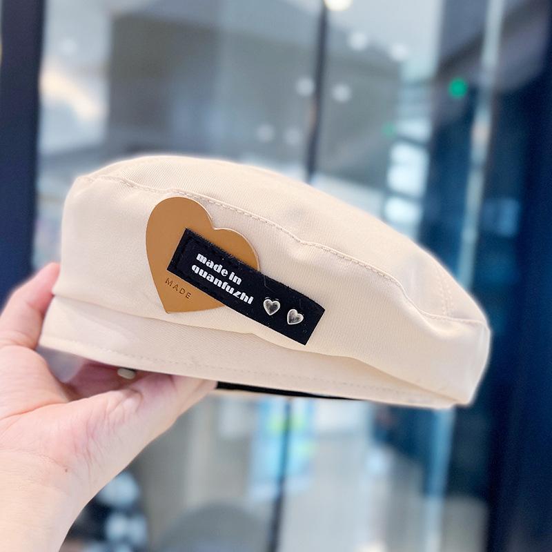 

Сладкая и крутая любовь показывает лицо, маленький берет, женский осенне-зимний ретро модный темперамент, черная шляпа художника One Size