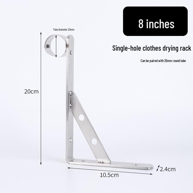 Stainless Steel Triangle Bracket Wall-Mounted Clothes Drying Rack for Balcony