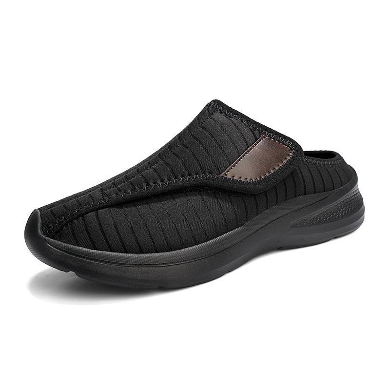 

Indoor Half Slippers for Men Women Slip-On Mules Clogs for Swollen Feet Adjustable Strap Open Lightweight Walking Shoes 46 чорний