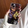 Fnaf Five-nights-At-Freddys Anime Phone Case For iPhone 17 16 15 14 13 11 12 Pro Max 16 Plus Transparent