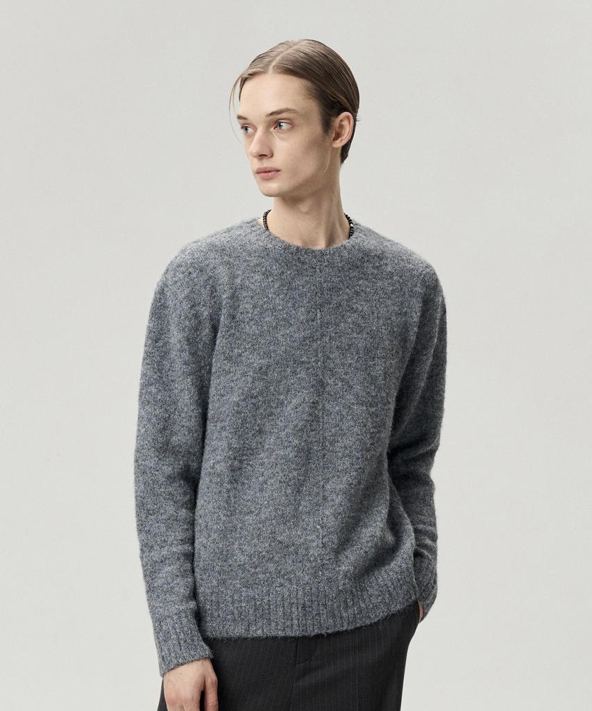 Liimaen Unisex Wool Blend Knit Top Dark Gray
