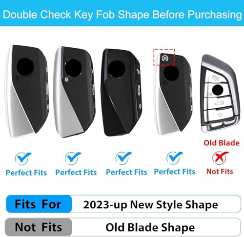 BMW key case all‑around protective cover compatible with the 5 Series 7 Series X Series and more black color