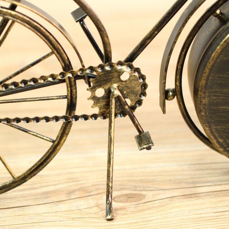 Antique Bicycle Alarm Clock Arabi Numeral Desk Clock Vintage Table Clock Home Office Bedroom Dormitory Decoration