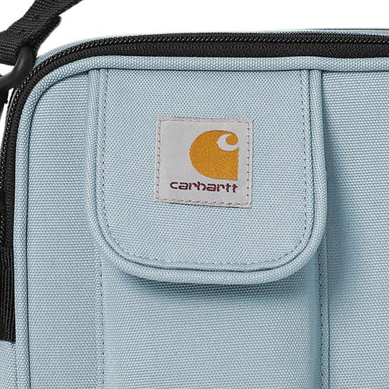 New Carhartt WIP Essentials Recycled Polyester With Polyurethane Crossbody Bag, Shoulder Bag Trumpets Unisex Sky Blue I031470-0W9-XX