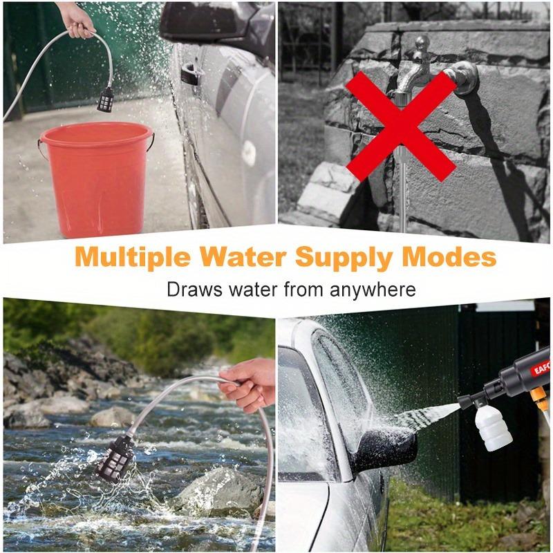 EAFC EU Plug High Pressure Electric Washer, High Power Household High Pressure Washer, 40/80Wh Large Capacity, Equipped with Foam Bottle