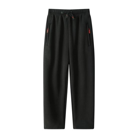 Pánské podzimní zimní kalhoty Silný plus střední elastický pas Měkké zateplené kotníkové volné volné ležérní jednobarevné kapsy sportovní jogging dlouhé kalhoty tepláky