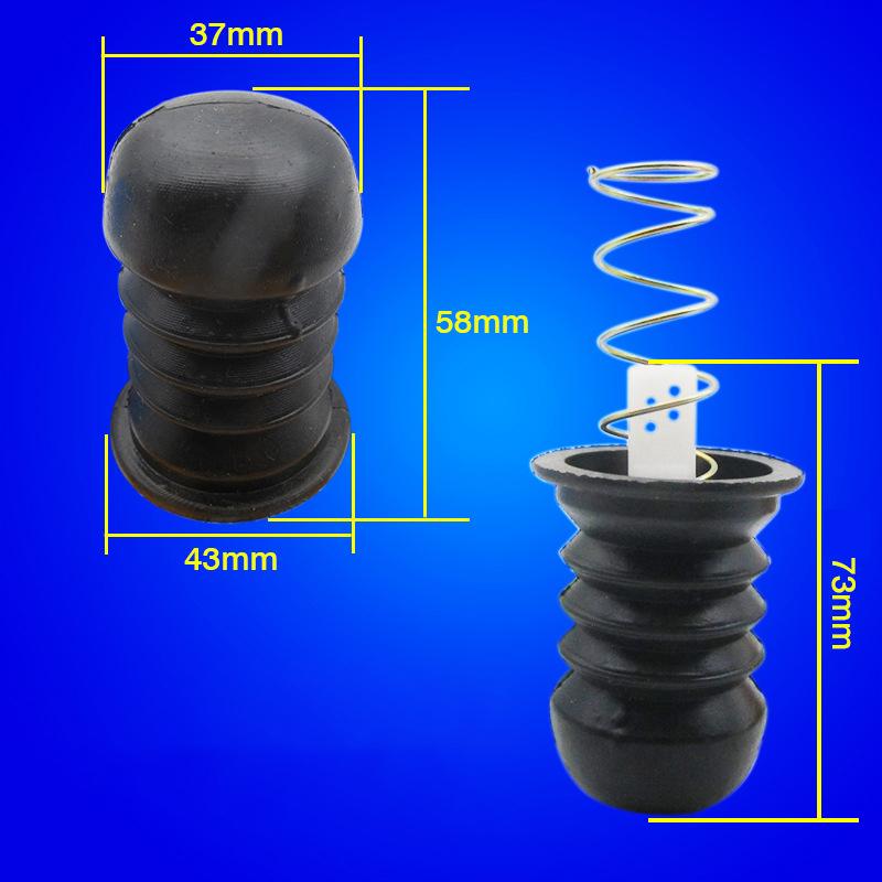 Univerzální zátka vypouštěcího ventilu vody pračky, pružinové armatury pro utěsnění vody