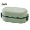 Lunch Food Box Bento Waterproof Good Sealing Double Layer Large Capacity Multifunction School Kids Container with Spoon Daily Use Storage