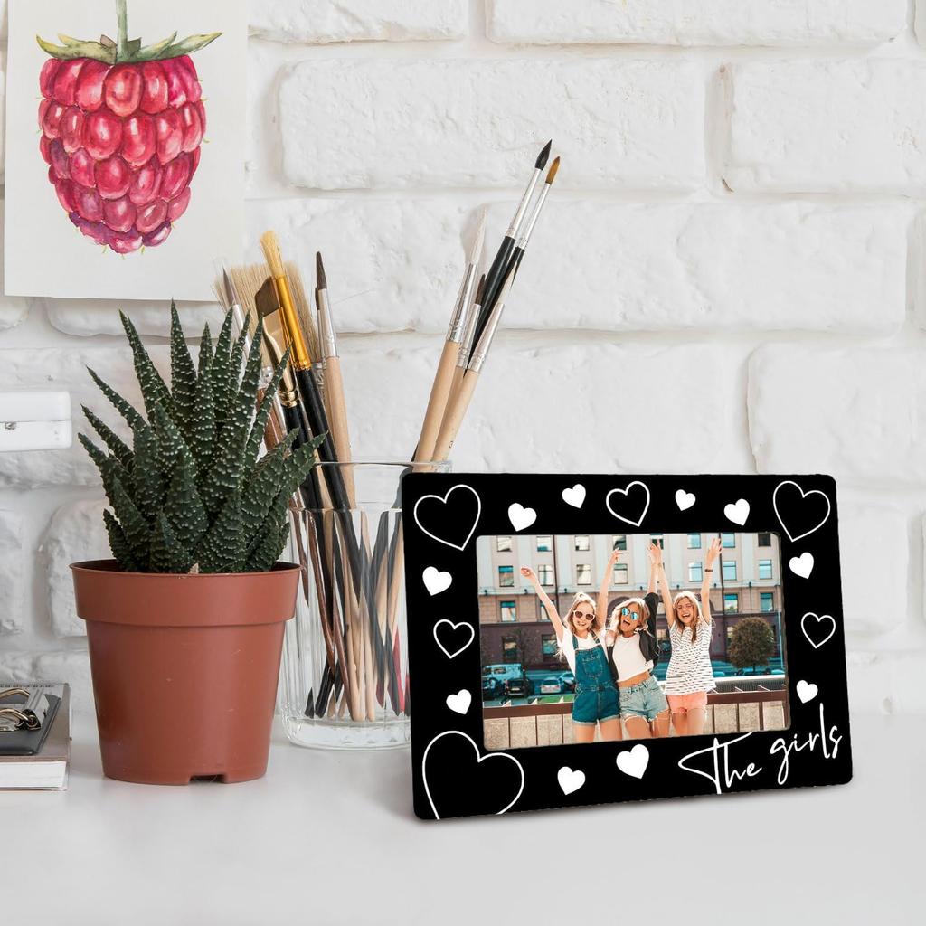 Best Friends Picture Frame - The Girls Friend Besties Wooden Photo Frame 4x6, Friend Soul Sister Gifts