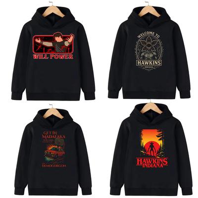 Cartoon Girls Boy Funny Hawkins Demogorgon Hooded Sweatshirt Children's Hoodies Fashion Casual Tops Hot Game WILL Kids Clothing