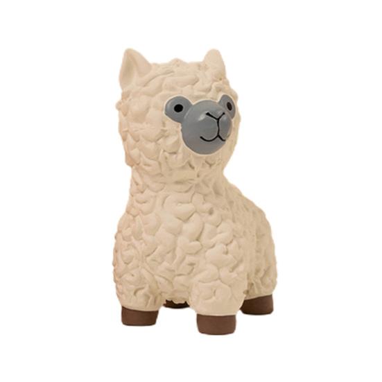 Dog Chew Toy Bite Sound Effect Resistant with Alpaca Shape Latex Cartoon Pet Dog Teeth Grinding Toy Pet Supplies