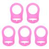 5Pcs Multi Colors Silicone Baby Dummy Pacifier Holder Clip Adapter for MAM Rings