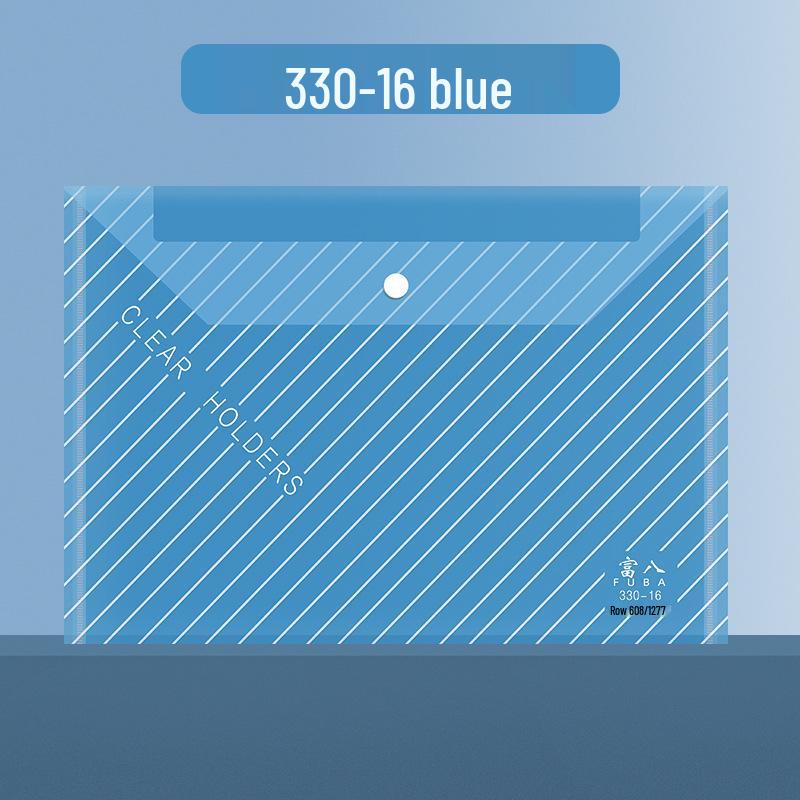 A4 Transparent Waterproof Snap Button Document Bag - Customizable Label Plastic Archive Bag