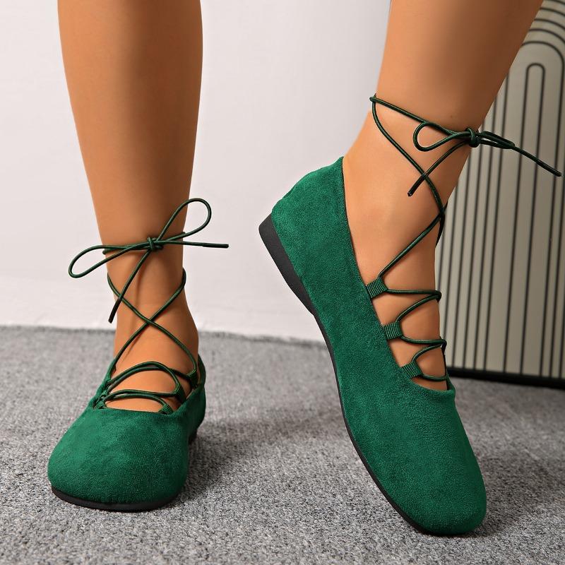 Low Heel Spring/Summer New Cross Strap Shallow Single Shoes Women's Flat Casual Single Shoes Women