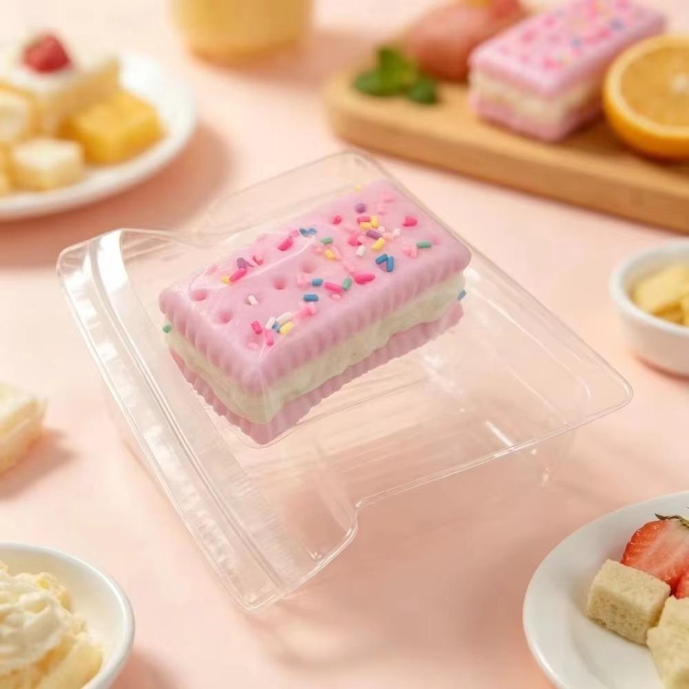 Handmade Silicone Unzip Biscuits Squeeze Toy Elastic Pinch Feel Slow Rebound Toy For Kids розовый