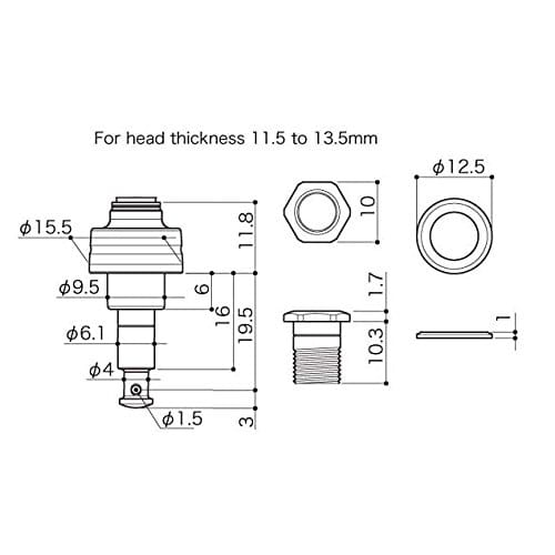 GOTOH Planetary Tuner for Ukulele, UBB Button, Gold (UPTL-UBB-GX) UPTL-UBB-GG