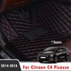 Auto põrandamatid Citroen C4 Picasso 2018 2017 2016 2015 2014 jaoks (7 istekohta) Vaibad Kohandatud stiil Interjööri tarvikud Jalapadjad