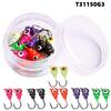 6-Color Threaded Fishing Hook 1.5g Micro Ice Lure with Soft Fish Bait
