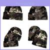 Wool Beanie Hat For Men With Camouflage Pattern Winter Warmth Outdoor Casual