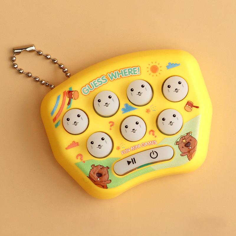 

Mini Portable Handheld Interactive Memory Game Console For Children s Stress Relief And Puzzle Cartoon Illuminated Toys жёлтый