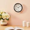 Abstract Wall Clock | Round | Plastic | 8 Inch | Black - Analog