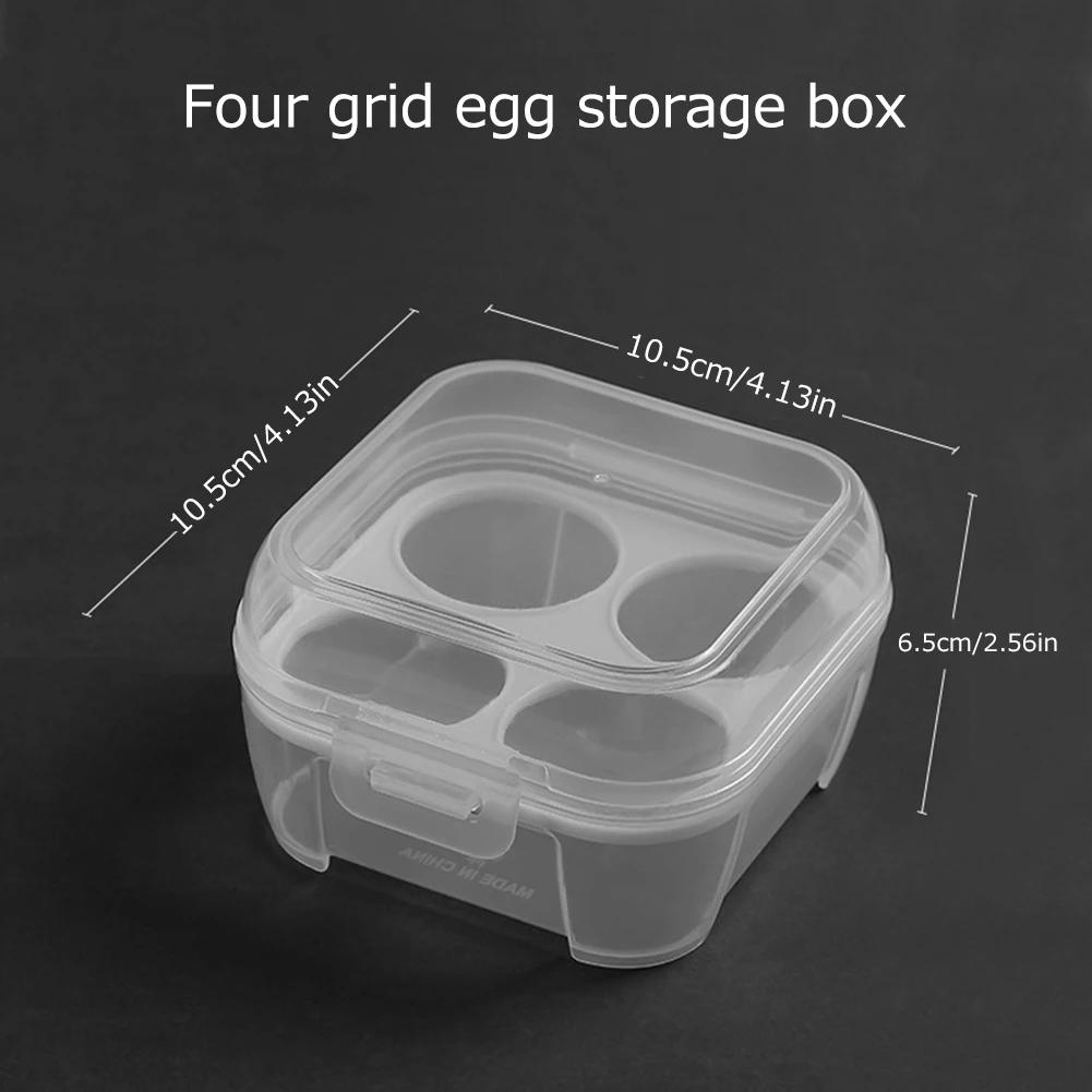 3/4/8 Grids Eggs Box Case Shockproof Egg Holder Kitchen Container Case Transparent Organizer for Outdoor Camping Picnic