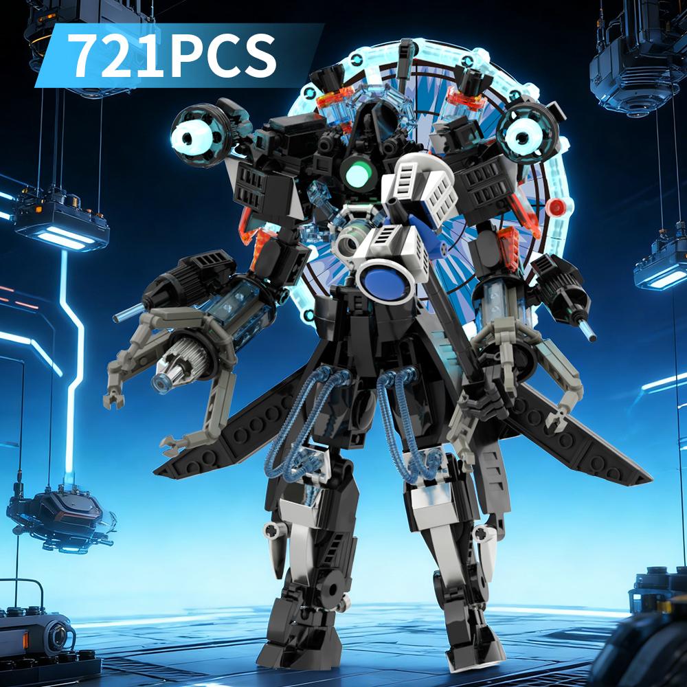 New Skibidis Toileted Giant Titan TVman Upgrade Speakerman Building Blocks Figure Model Toys for Ideas Birthday Gifts