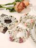 3 Pieces Rose Pearl Hair Band High Elastic Hair Tie Ponytail Hair Tie Fashion Sweet Headwear