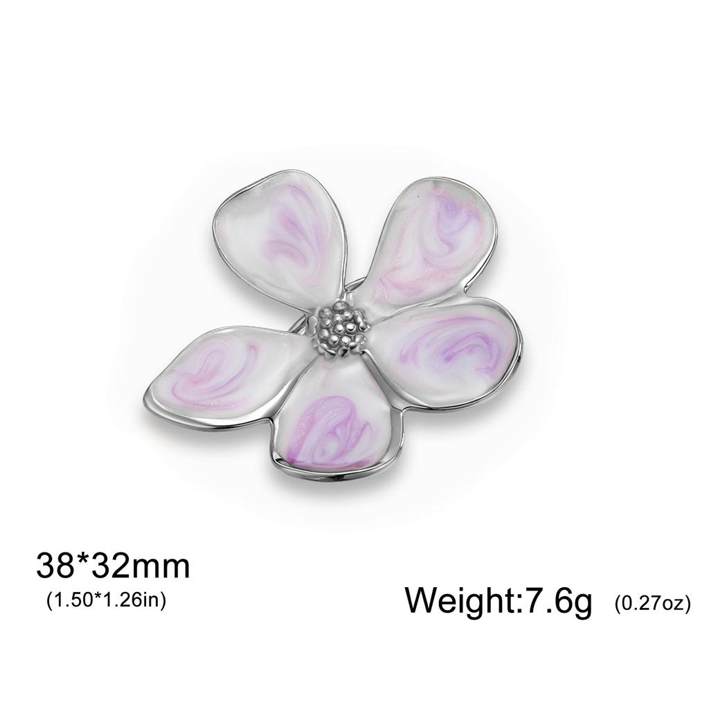 Adjustable Enamel Flower Ring's for Women Girls Stainless Steel Open Rings Waterproof Jewelry Party Valentine's Day Gifts
