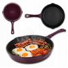 ENAMELED CAST IRON SKILLET 20cm HAGE EGGPLANT