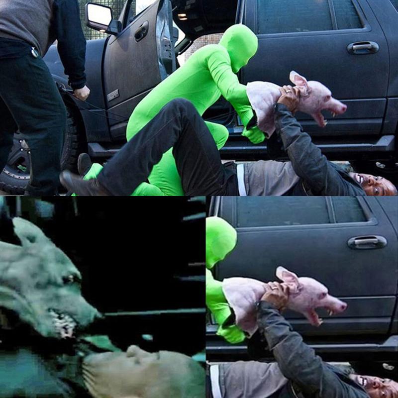 Unisex Adult Full Body Photography Chromakey Green Screen Costume 160-180cm Size Split Background For Photo And Video