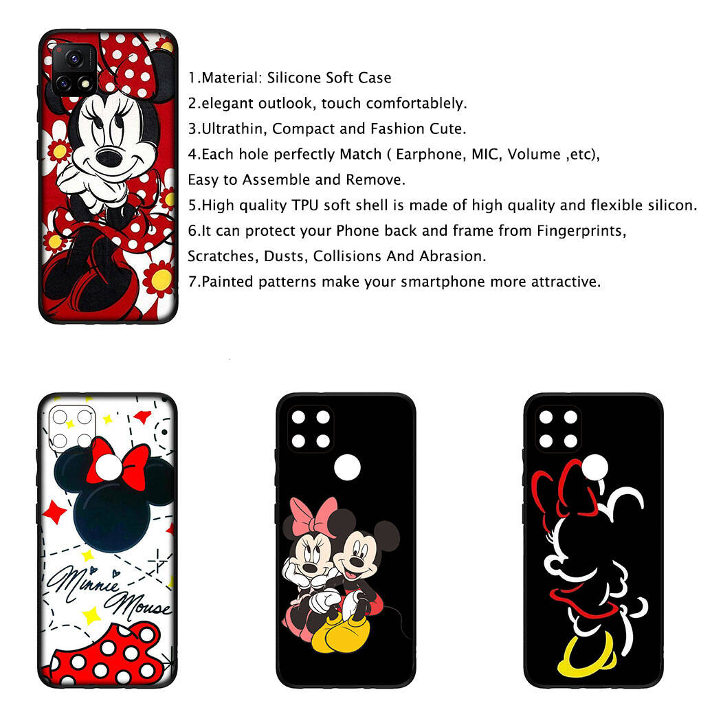 Hülle für iPhone 17 16 15 Xiaomi Poco Redmi Note 14 13 12 11 Pro Max 9 16e Samsung Galaxy S25 S24 S23 OPPO Huawei Mickey Pink Minnie Mouse Handyhülle